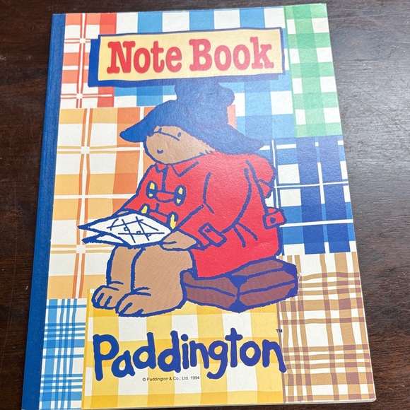 Other - Paddington Bear Notebook with Plaid Cover
